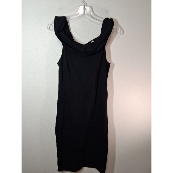I Modee Dress Off Shoulder Business Casual Boho Office Black Women's Size Large - Picture 1 of 6